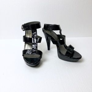 Chinese Laundry Black Open Toe Heels Sandals